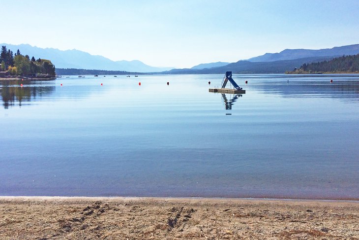 One of three beaches on Lake Windermere, BC