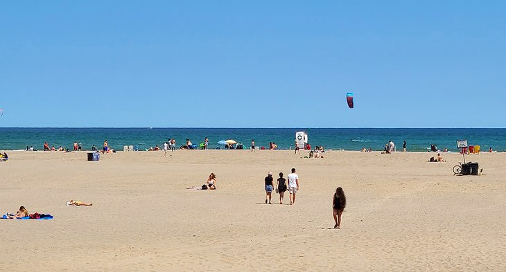 People on Woodbine Beach