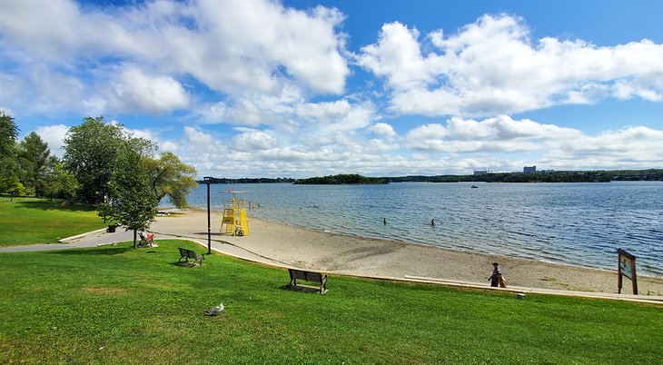 The beach in Bell Park