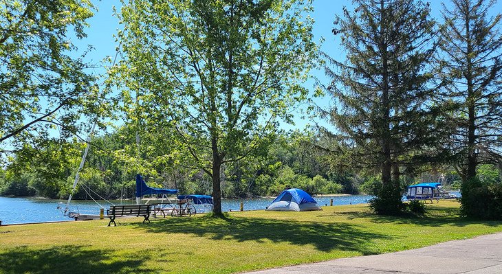 Boat camping on the Toronto Islands