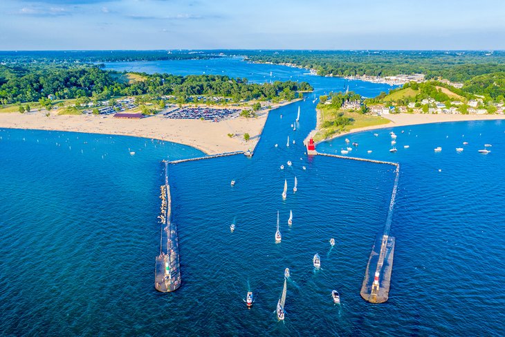 Aerial view of Holland State Park