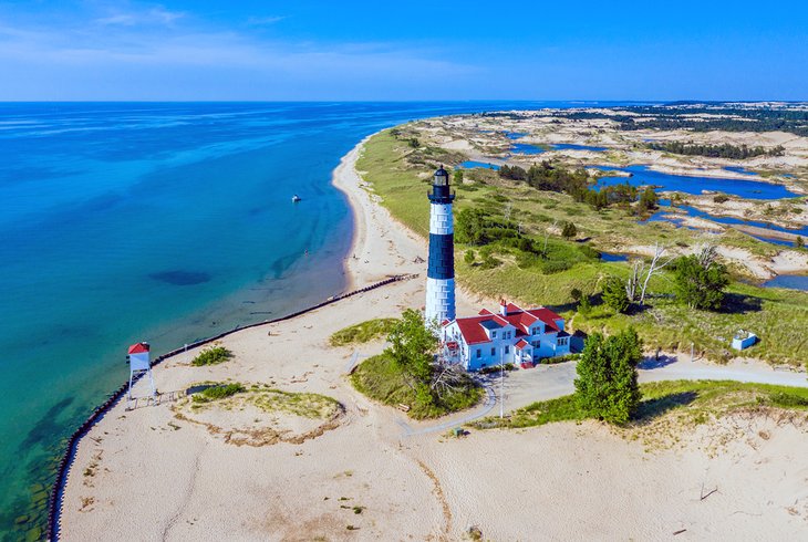 Aerial view of Ludington State Park