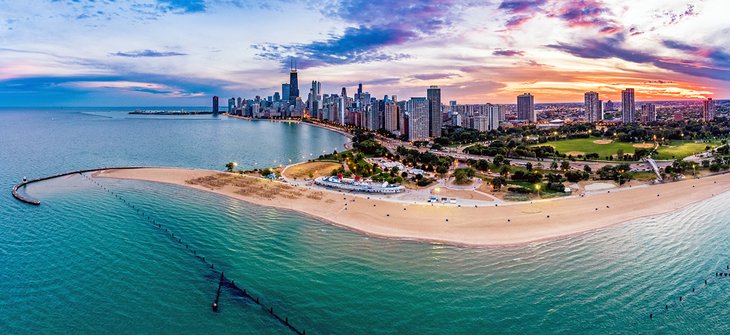 North Ave Beach at sunset