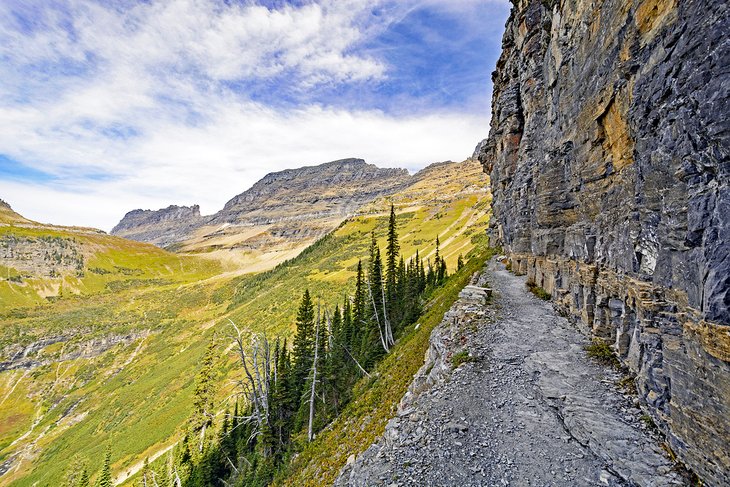 Near the beginning of the Highline Trail