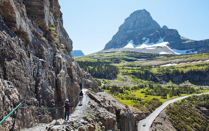 Hikers on the Highline Trail