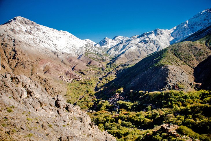 Mountain scenery surrounding Imlil village