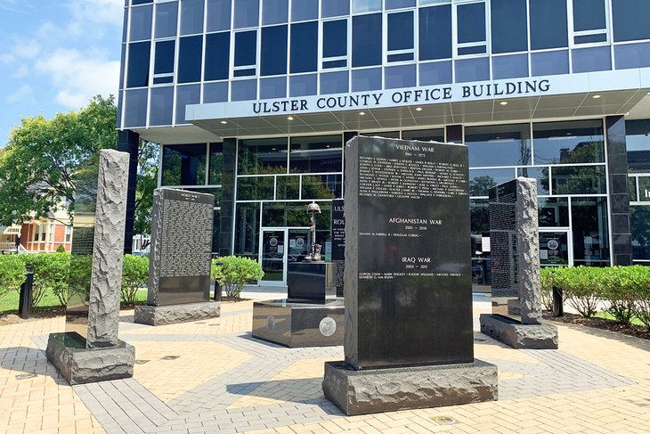 Monuments at the Ulster County Memorial Roll of Honor