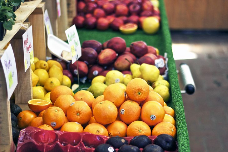 Stand de fruits frais au Broad Street Market