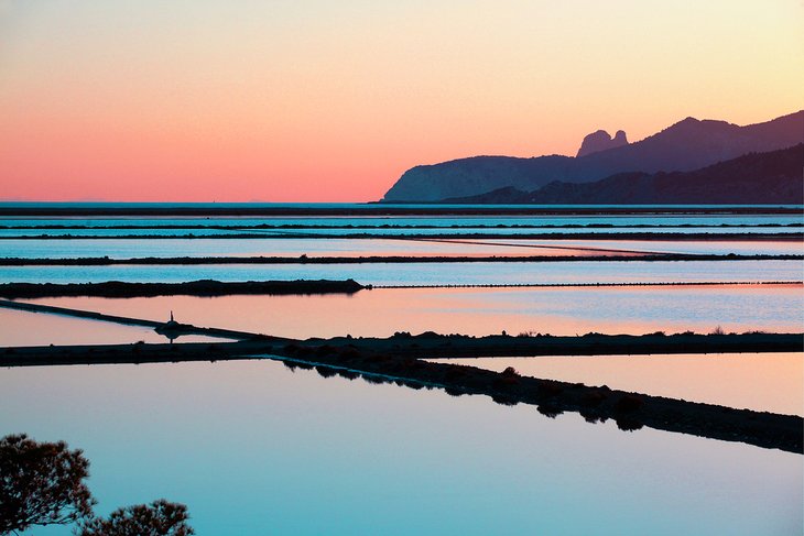 Las Salinas salt fields on Ibiza