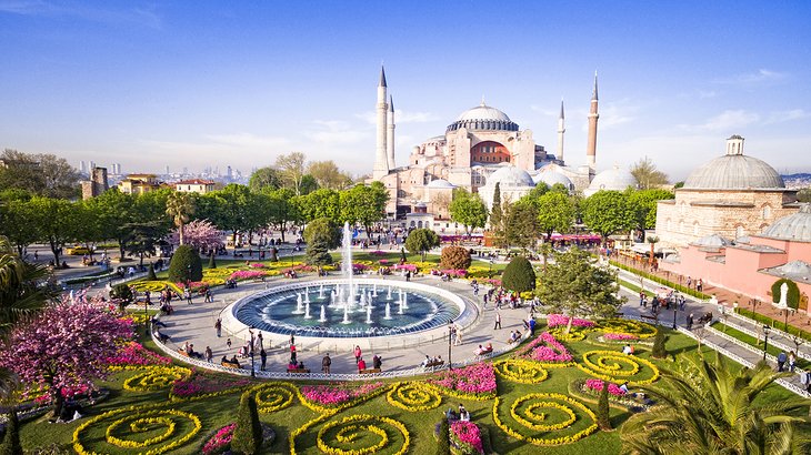 Hagia Sophia view taken from Sultanahmet Park