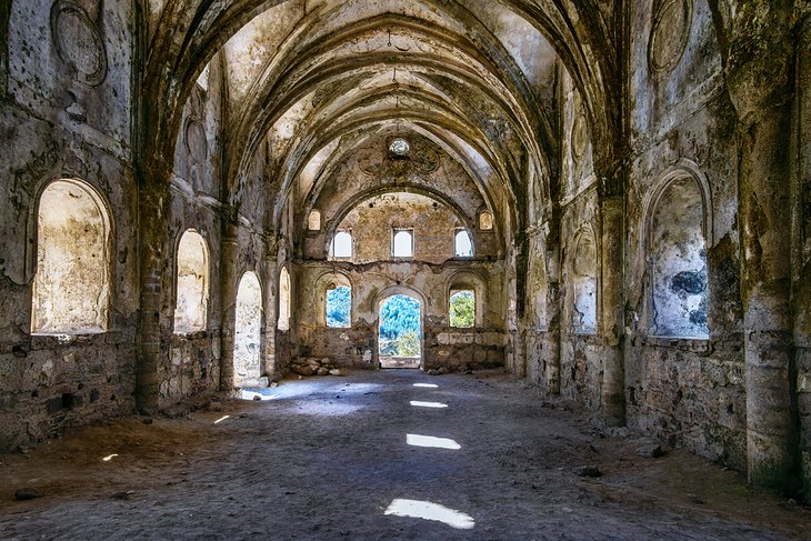 One of Kayaköy's abandoned churches