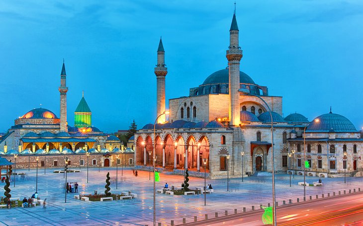 Mevlana Meydanı at dusk