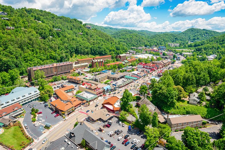 View of Gatlinburg in the summer