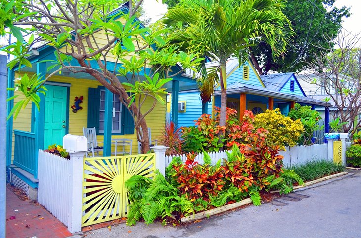 Colorful cottages in Key West