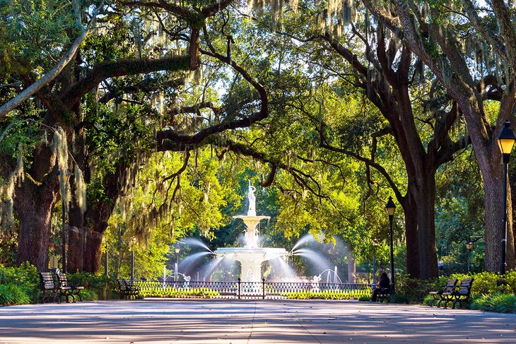 Forsyth Fountain in Savannah, Georgia