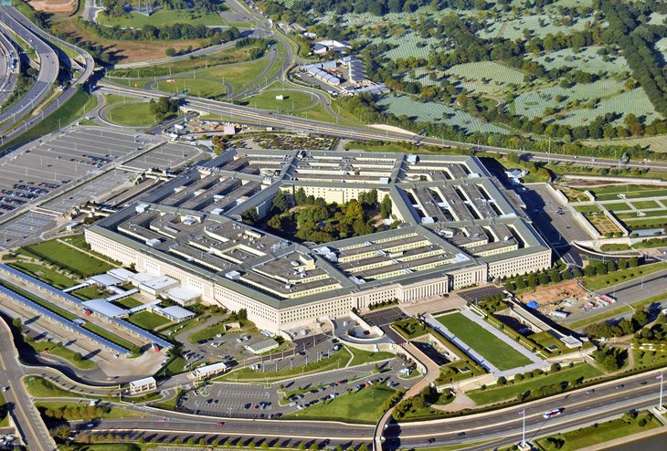 Aerial view of the Pentagon