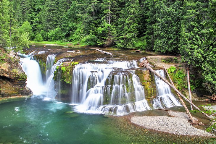 Lewis River South Falls in the Gifford Pinchot National Forest