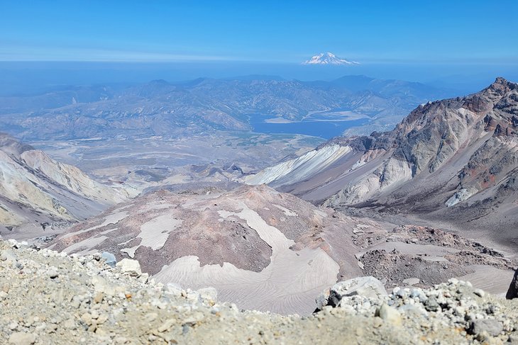 The view from Mount St. Helens summit