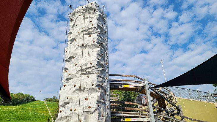 Climbing wall at Blue Mountain