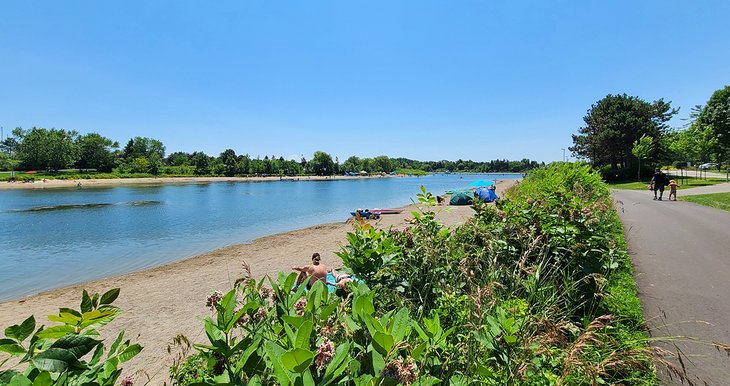 The beach at Lakefront Promenade Park