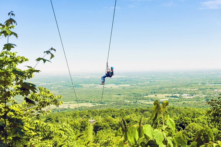 Ziplining at Blue Mountain, Ontario