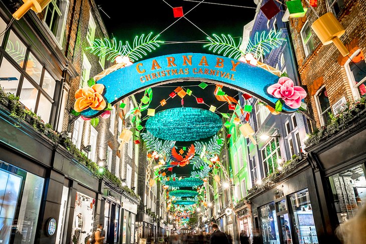 Christmas lights on Carnaby Street