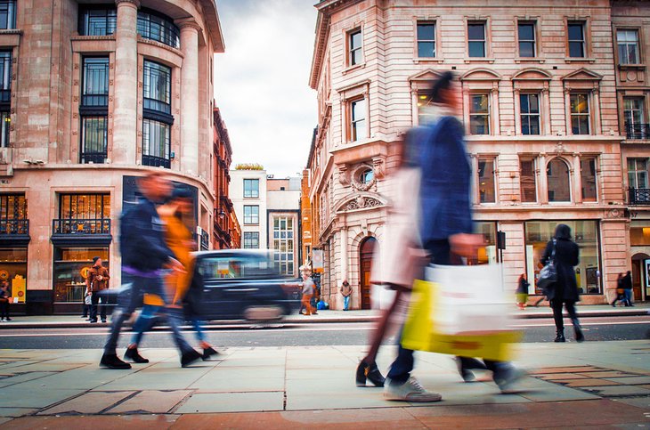 Shoppers on Regent Street, London