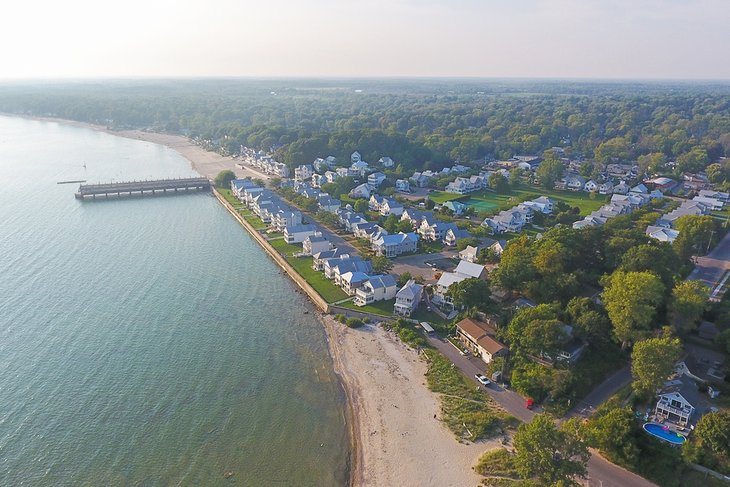 Aerial view of Crystal Beach