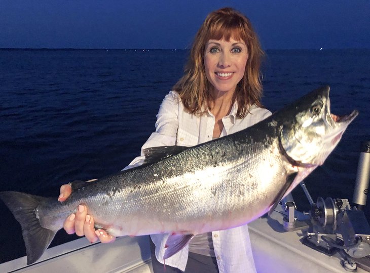 The author with a nice king salmon