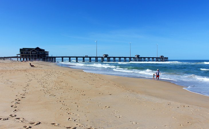 The beach near Jennette's Pier in Nags Head