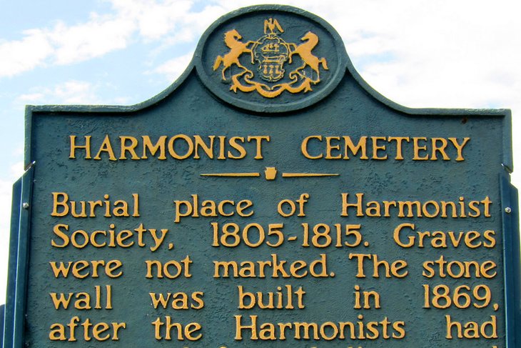 Harmonist Cemetery Historical Marker