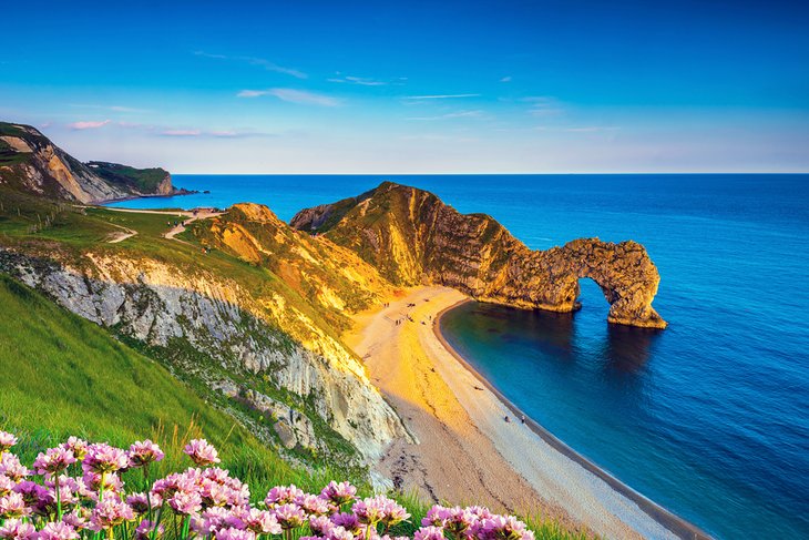 Sunset at Durdle Door in Dorset