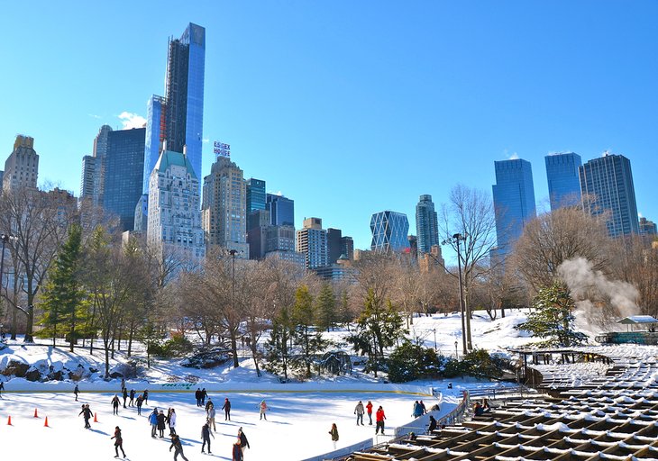 Skating in Central Park, New York City