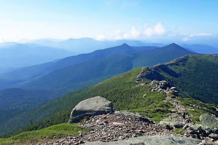 Ridgeline trail on Mt. Mansfield