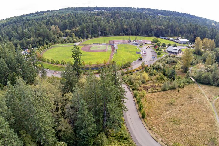 Aerial view of Sehmel Homestead Park