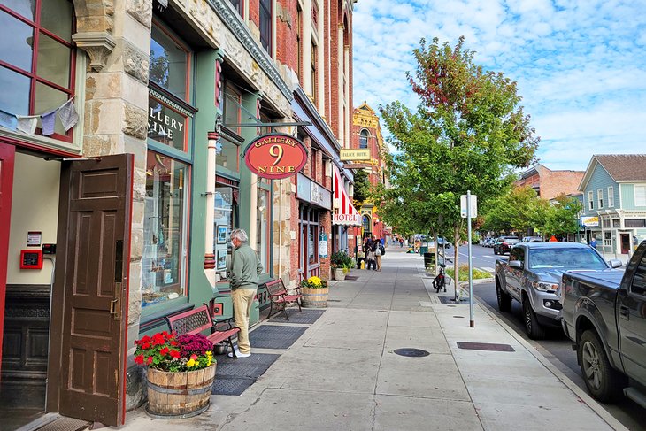 Galleries and shops in downtown Port Townsend