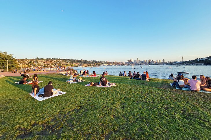 Picnickers in Gas Works Park