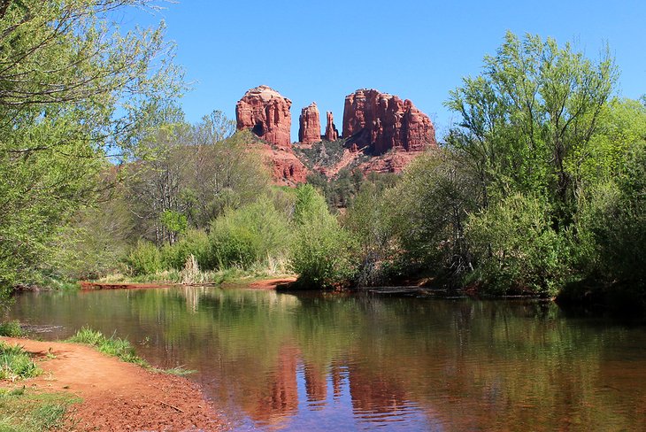View of Cathedral Mountain from Red Rock Crossing State Park