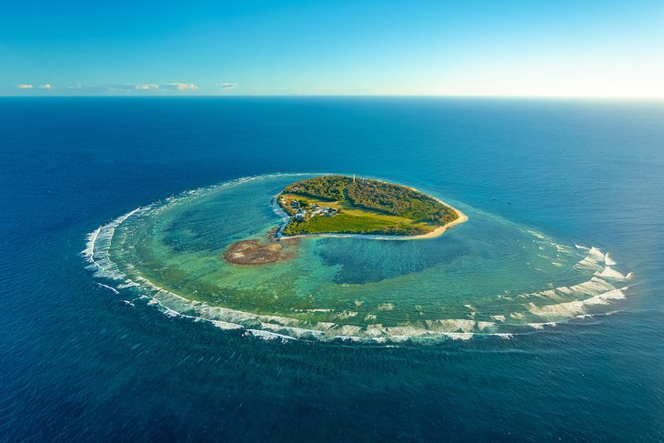 Aerial view of Lady Elliot Island