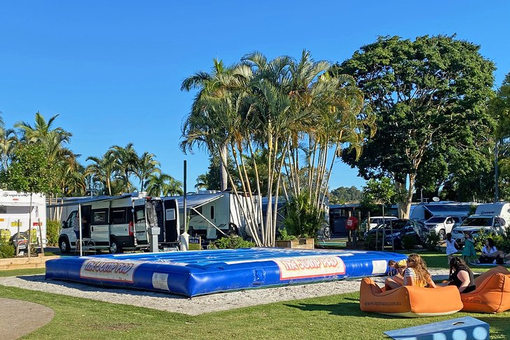 Jump pad at the Big 4 Maroochy River