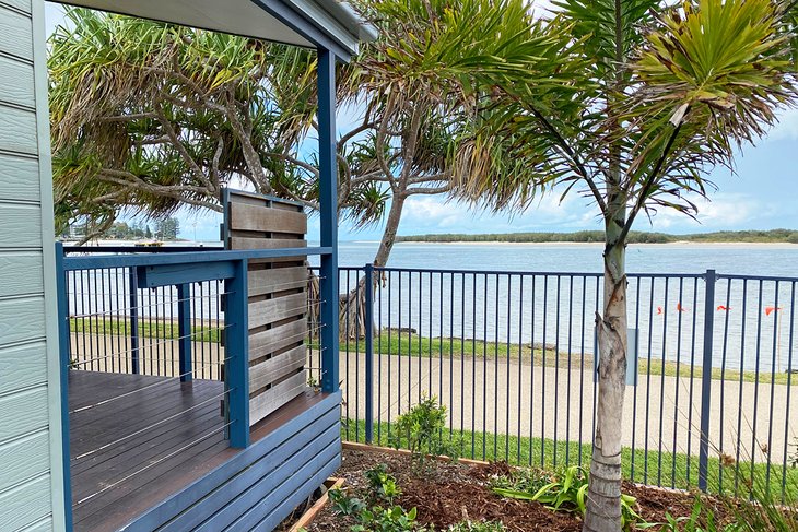 View of the Pumicestone Passage from the Big 4 Caloundra Holiday Park