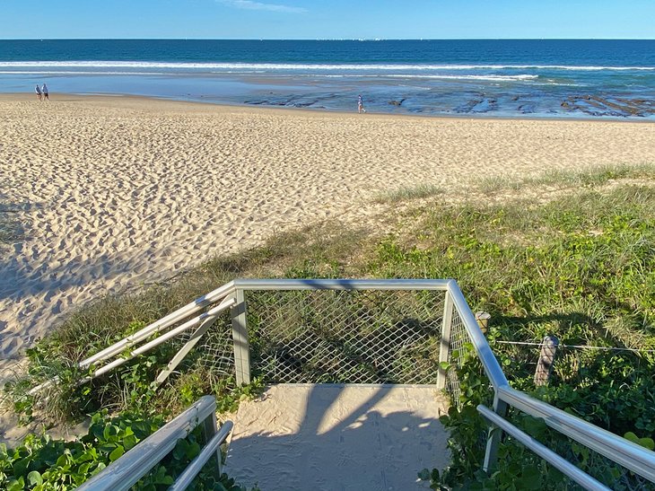 Beach access from Maroochydore Beach Holiday Park