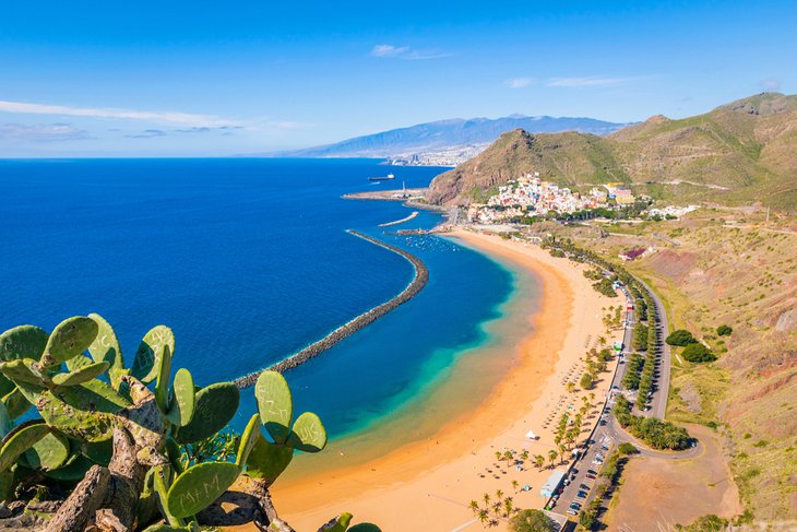 La plage de Las Teresitas, Tenerife, Canaries, Espagne