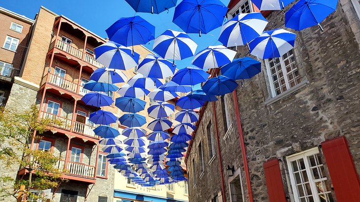 Umbrellas on Rue du Cul de Sac