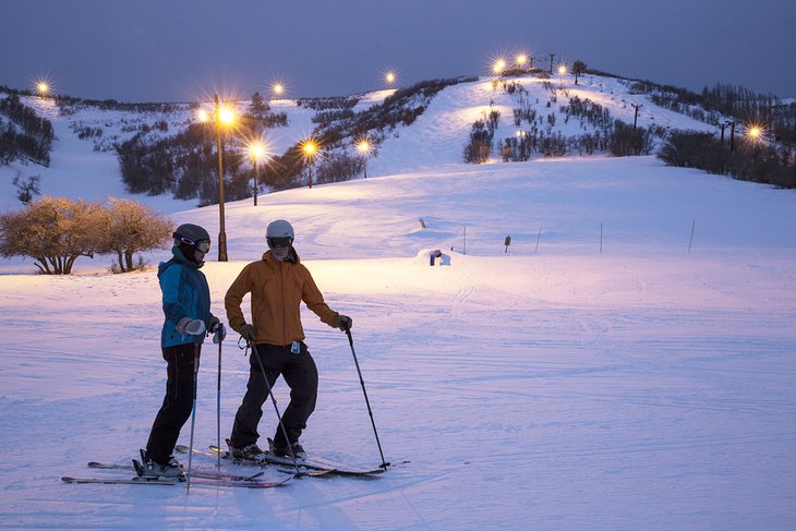 Night skiing at Hesperus Ski Resort