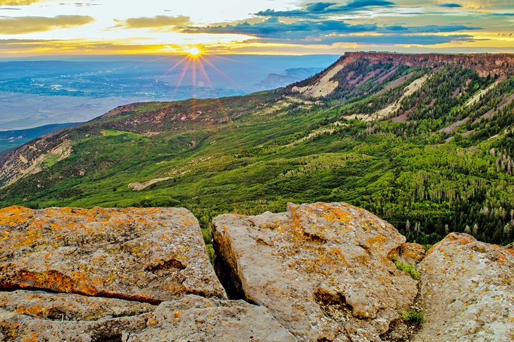 View from Grand Mesa at sunset