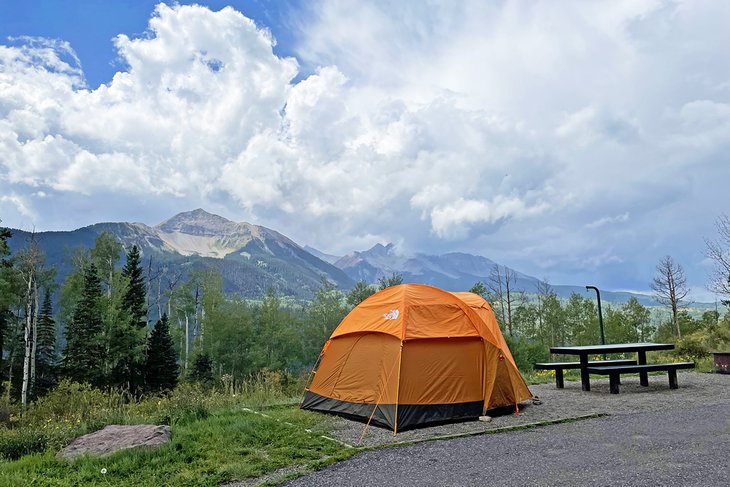 View from Sunshine Campground near Telluride