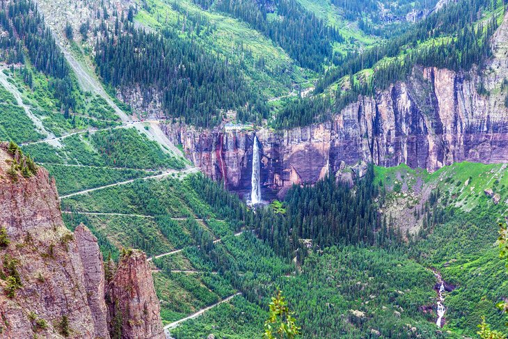 Switchbacks down Black Bear Pass