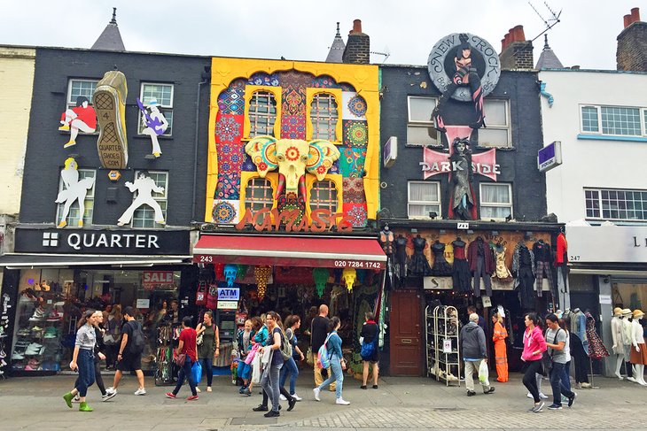 Camden Market at the end of the Jubilee Greenway