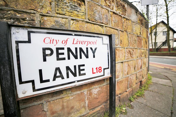 Penny Lane in Liverpool